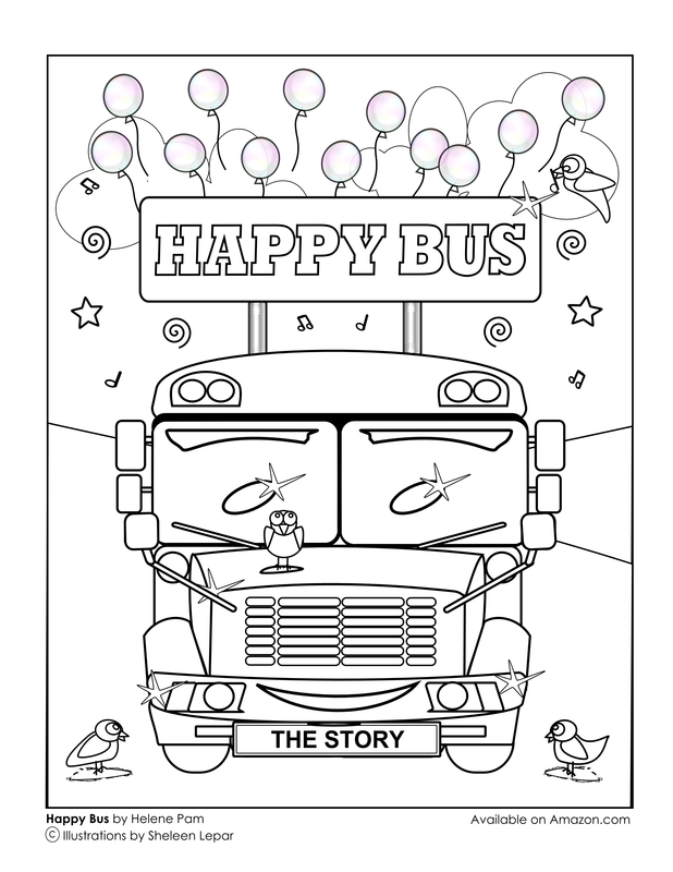 Free Printable for Families or Kids: Coloring In (Happy Bus)