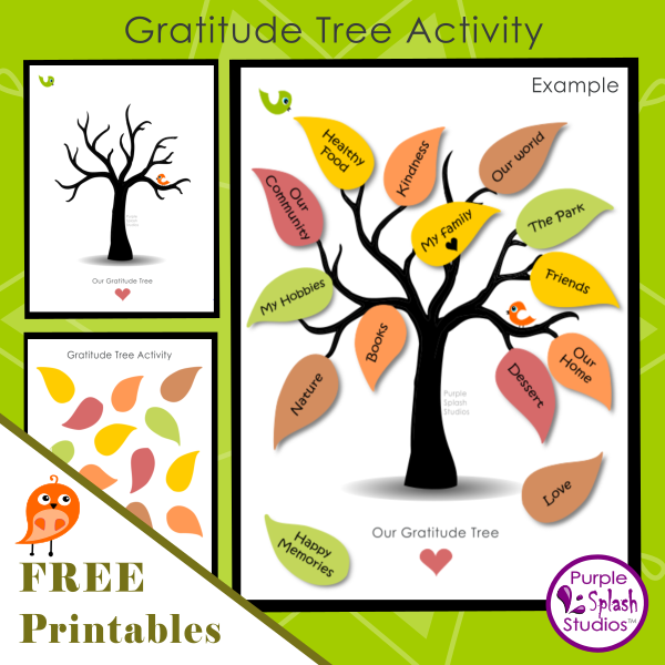 Free Printable for Families or Kids: Gratitude Tree Activity 