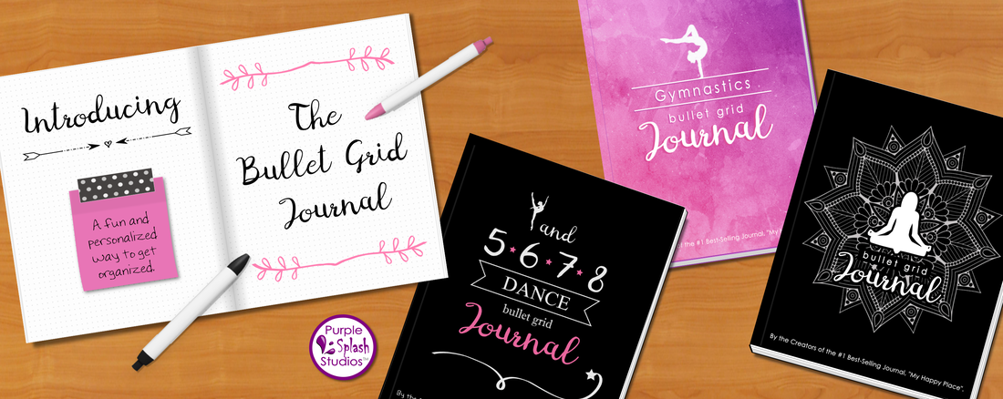 Bullet Grid Journals- Notebook with dot Grid pages for calendars, to-do and more. Great for Moms, Teachers, Dancers and More